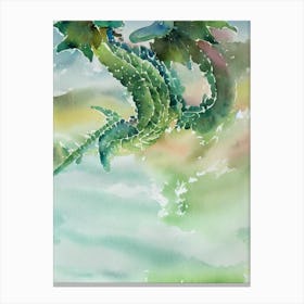 Sea Dragon Storybook Watercolour Canvas Print