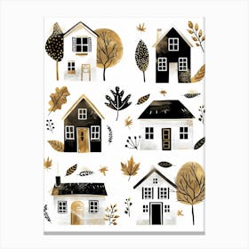 Autumn Houses Canvas Print