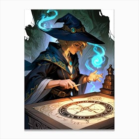 Witch With A Compass Canvas Print