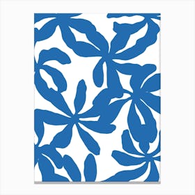 Orchids In French Blue Canvas Print