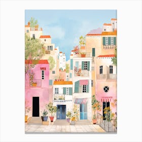 Split Croatia 3 Illustration Canvas Print