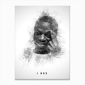 J Hus Rapper Sketch Canvas Print