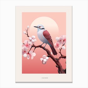 Minimalist Cuckoo 2 Bird Poster Canvas Print