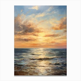 Sunset At The Beach 12 Canvas Print