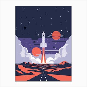 Space Shuttle Launch Canvas Print