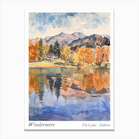 Windermere The Lakes Folklore Taylor Swift Autumn Fall Canvas Print