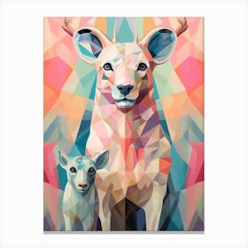 Abstract Geometric Animals 3 Canvas Print