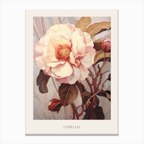 Floral Illustration Camellia Poster Canvas Print