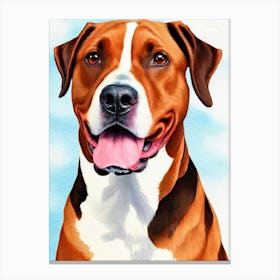 American Staffordshire Terrier 3 Watercolour dog Canvas Print