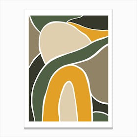 Wild Collection Rainbow And Hills Abstract Canvas Print