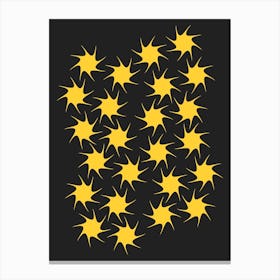 Stars In The Night Sky Abstract Minimal Canvas Print