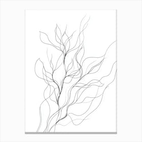 Wavy Line Drawing Canvas Print