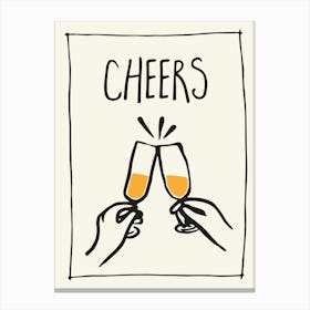 Cheers Champagne Canvas Print