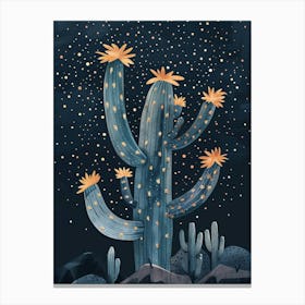 Queen Of The Night Cactus Minimalist 1 Canvas Print