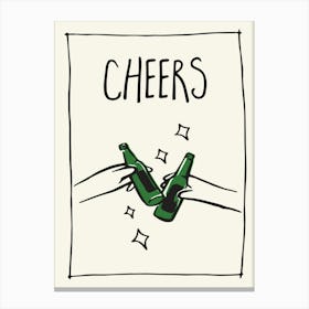 Cheers Beer Bottle Canvas Print