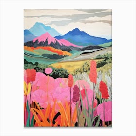 Mount Apo Philippines 2 Colourful Mountain Illustration Canvas Print