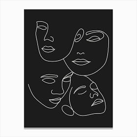 Minimal Women's Faces Canvas Print