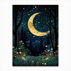 Night In The Forest Canvas Print