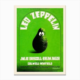 Led Zeppelin Avocado, Randy Tuten, Peter Pynchon Canvas Print