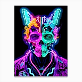 Neon Skull 19 Canvas Print