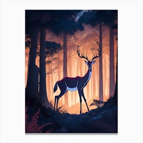 Deer In The Forest Canvas Print