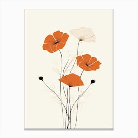 Fields of Red: Poppy Flower Wall Print Canvas Print
