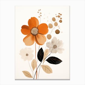 Orange Flowers 1 Canvas Print