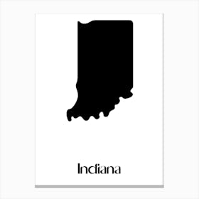 Silhouette Of Indiana Canvas Print