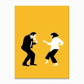 Man And Woman Fighting Canvas Print