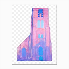 Church Tower Sticker, Piet Mondrian Canvas Print