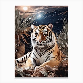 Tiger in a cosmic style Canvas Print