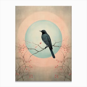 Bird Perched On A Branch 1 Canvas Print