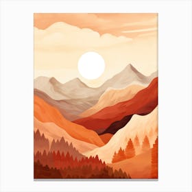 Painting Of Mountains Canvas Print