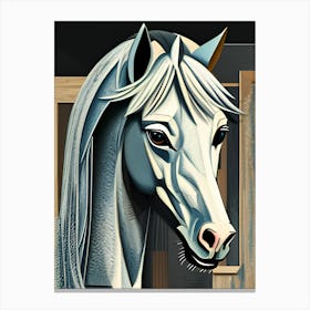 Horse sculpture art Canvas Print