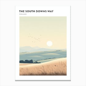 The South Downs Way England 4 Hiking Trail Landscape Poster Canvas Print