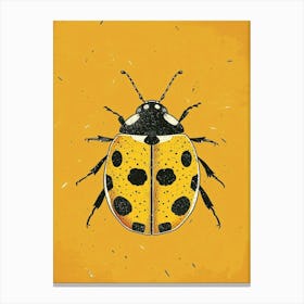 Yellow Ladybug 2 Canvas Print