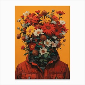 Flowers On The Head Canvas Print