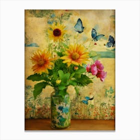 Flowers In A Vase-Festival Vibes Canvas Print