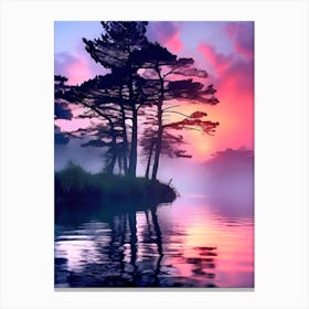 Sunrise Over Lake Canvas Print