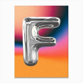 Chrome F Poster Canvas Print