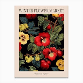 Winter Pansy 1 Winter Flower Market Poster Canvas Print