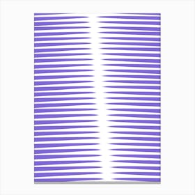 Purple And White Stripes Canvas Print
