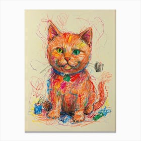 Cat Painting Canvas Print