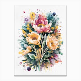 Watercolor Flowers Canvas Print