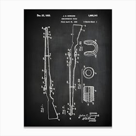 Selfloading Rifle Gun Patent Print Rifle Selfloading Rifle Decor M1 Rifle Patent Print Patent Print G1411 Canvas Print