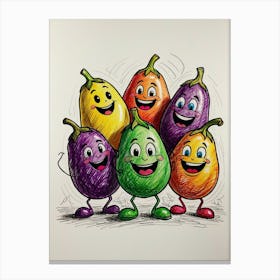 Eggplants 1 Canvas Print