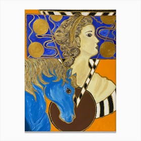 Blue Horse Canvas Print