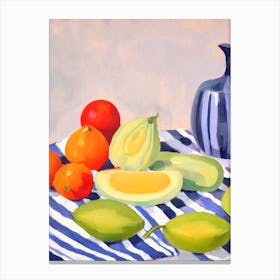 Bitter Melon Tablescape vegetable Canvas Print