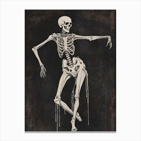 Dance With Death Skeleton Painting (85) Canvas Print