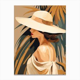 Woman In A Hat 7 Canvas Print